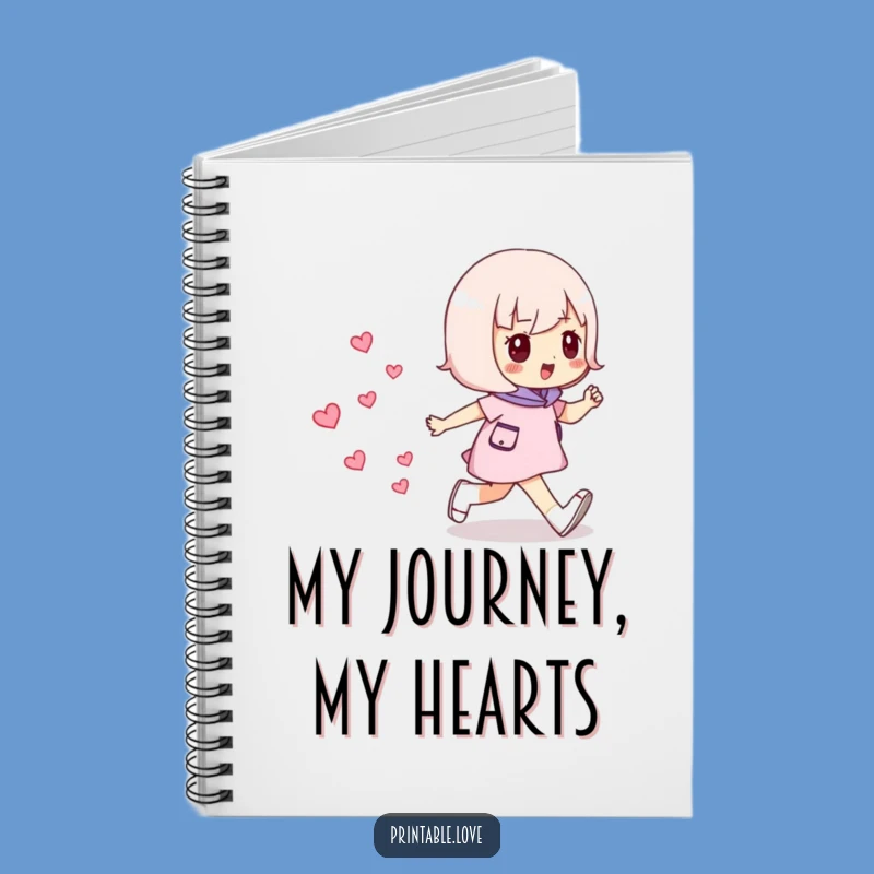 Funny Striding Hearts Notebook: Plan Your Journey with Confidence!