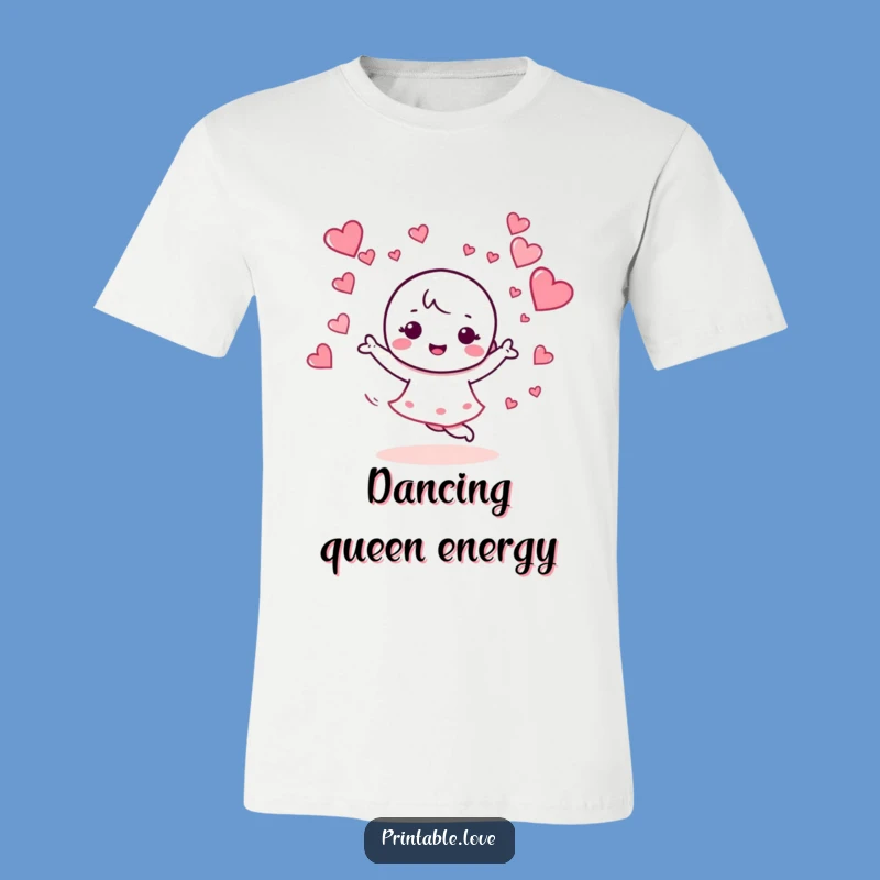 Funny Kawaii Dance T-Shirt: Spirited Character Fun - Lively Funny Gift