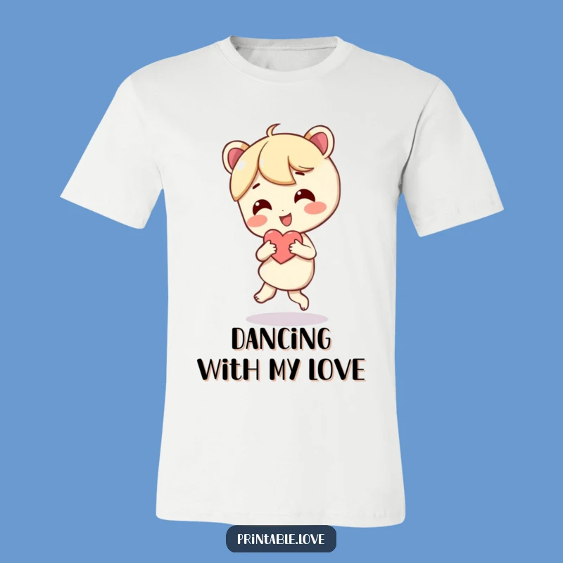 Funny Giddy Dancer Heart T-Shirt: Express Your Joyful Character Gift