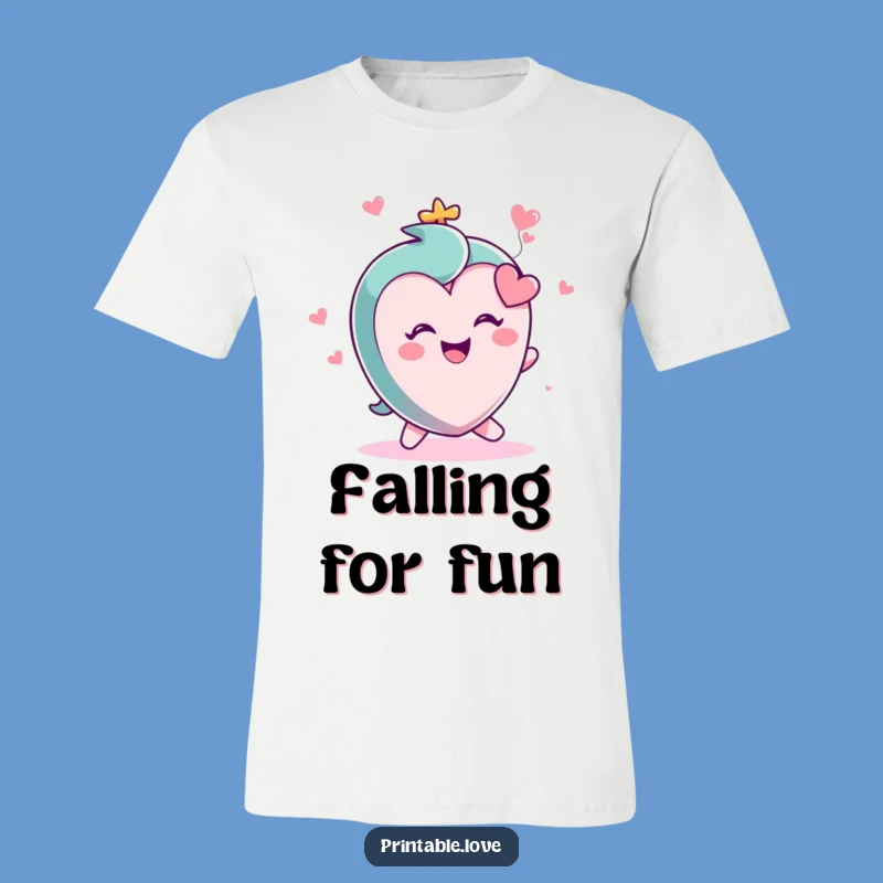 Funny Small Heart T-Shirt: Tripping with Glee - Fun Gift