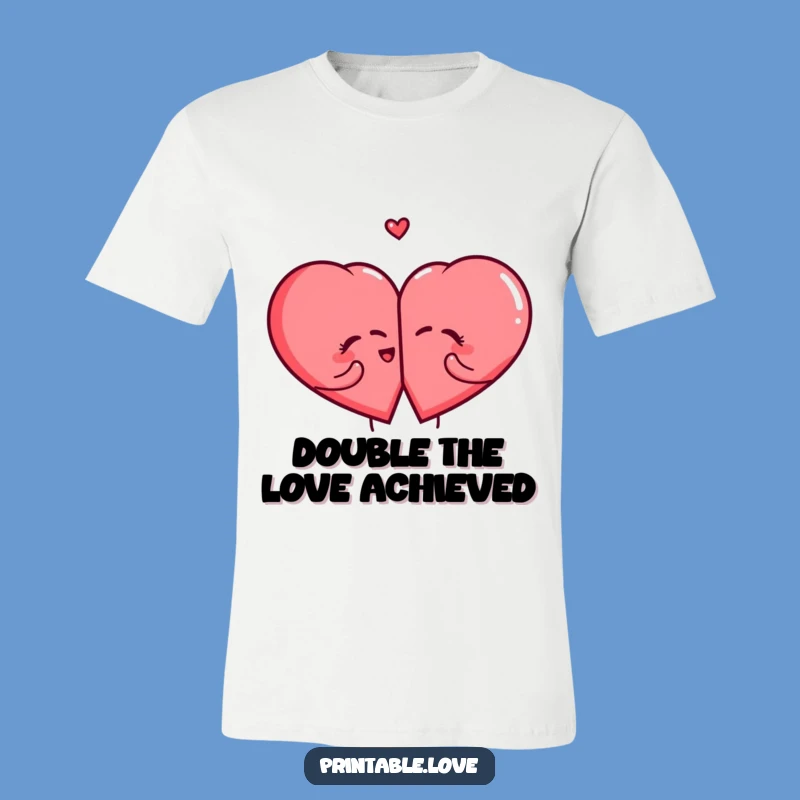 Funny Giggling Heart T-Shirt - Cute Split Heart Tee, Hilarious & Romantic Gift Apparel