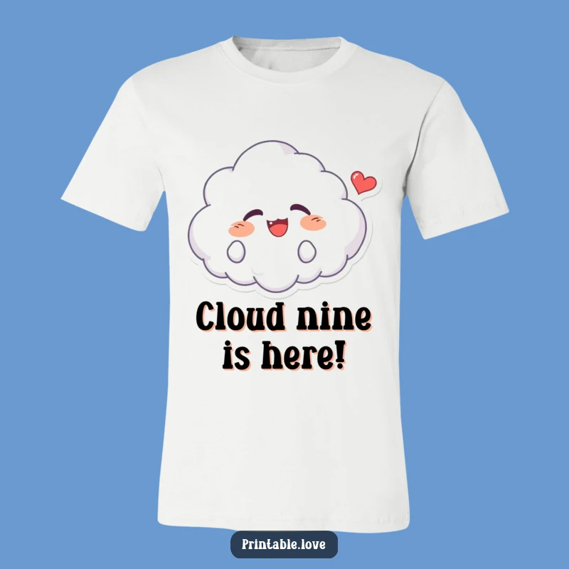 Funny Kawaii Cloud T-Shirt - Hilarious Giggling Character Tee for Joyful Vibes