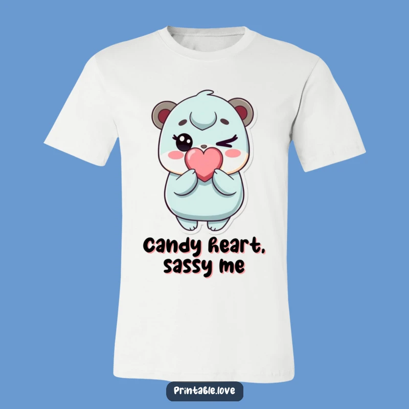 Funny Kawaii Winking Character T-Shirt - Adorable & Playful Graphic Tee