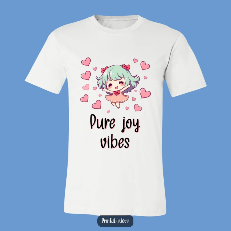 Funny Love Dancing Character T-Shirt: Joyful Floating Friend, Ideal Funny Gift!