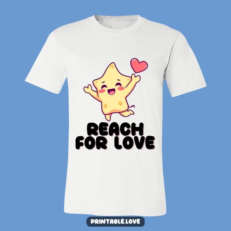 Funny Kawaii Star T-Shirt: Shine Bright with This Joyful Leaping Character Design