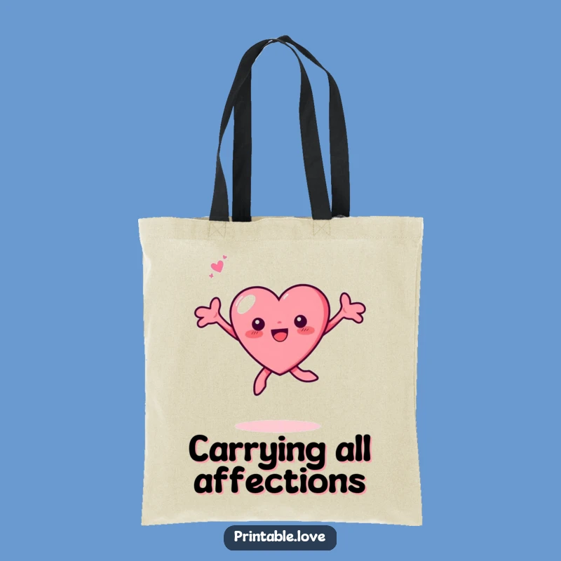 Funny Tiny Heart Leaping Tote Bag: Carry Your Joy, A Practical and Happy Gift