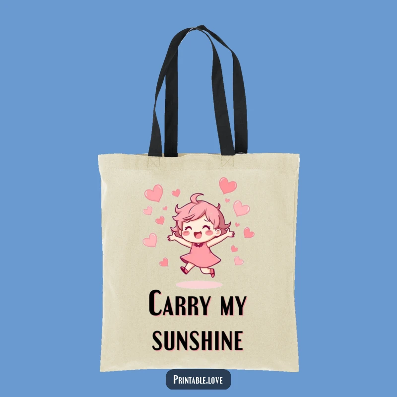 Funny Dancing Heart Character Tote Bag: Carry Joy Everywhere - A Perfect Funny Gift