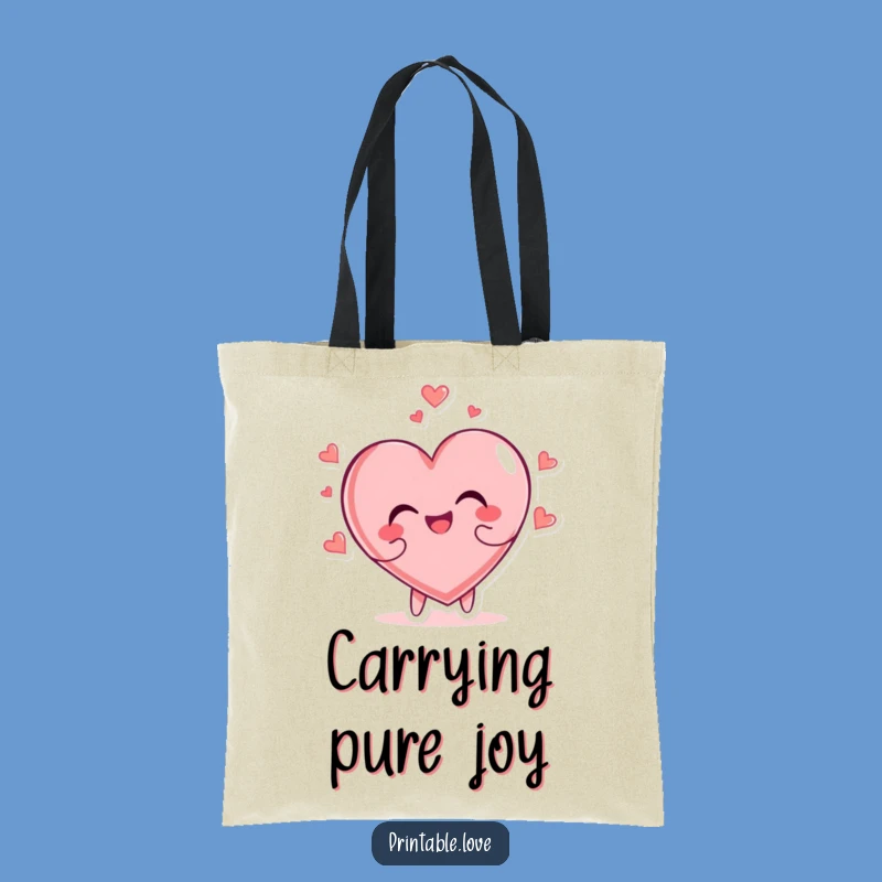 Funny Glee Heart Tote Bag: Carry Your Enthusiasm, Tumbling Fun