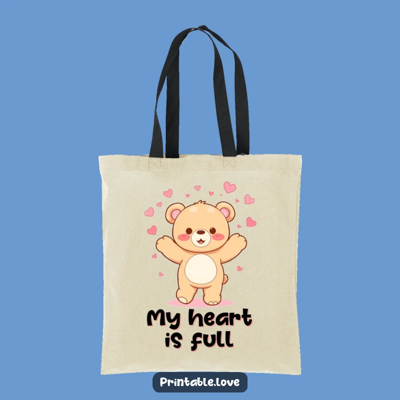 Funny Kawaii Teddy Bear Tote Bag - Carry Happiness with This Dancing Bear Bag