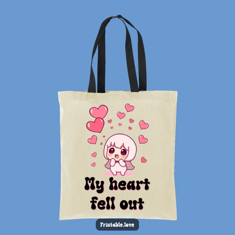 Funny Surprise Heart Rain Tote Bag: Carry Your Joyful Character Gift